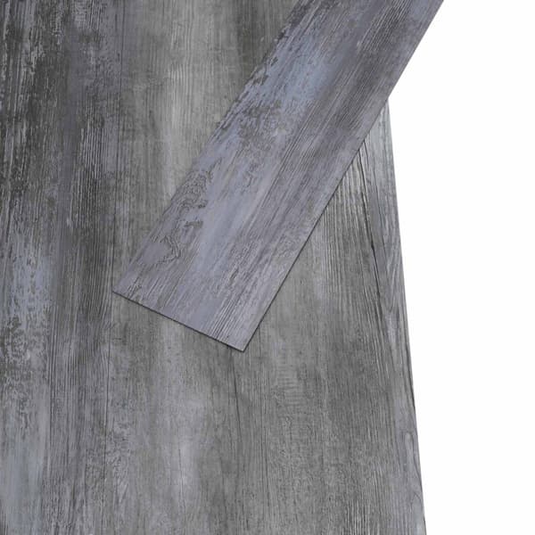 Golvplankor 36 pcs Blank Grå 5,02 m² PVC