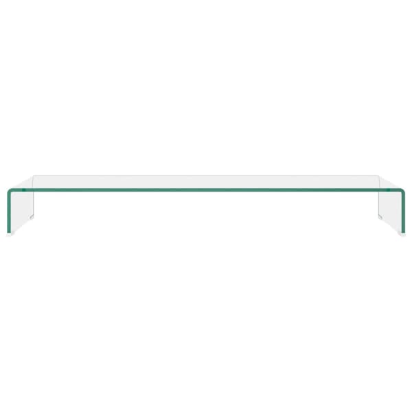 TV-bord klarglas 110x30x13 cm