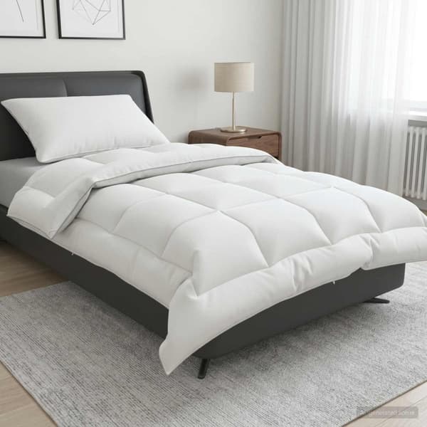 Täcke och kudde set 2 st 150x200 cm Vinter 450 GSM Ull Vit