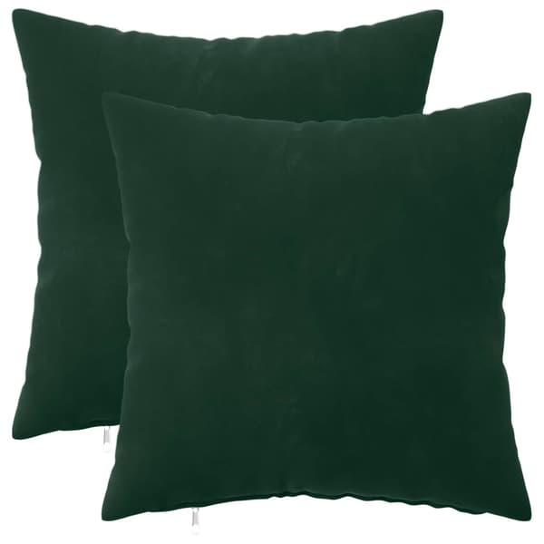 Kuddöverdrag 2 st HEERLEN Mörkgrön 35 x 35 cm Sammet