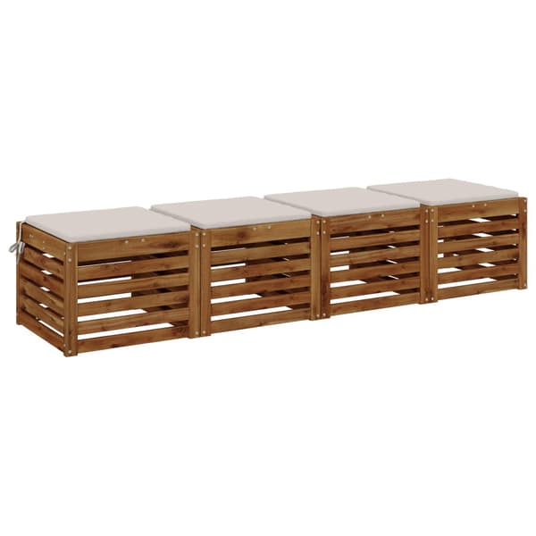 4-delade Sittdynor SOEST 4 st 100% Polyester Vit 40 x 40 x 3 cm