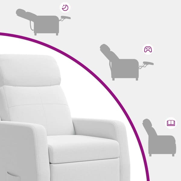 Recliner Vit Tyg
