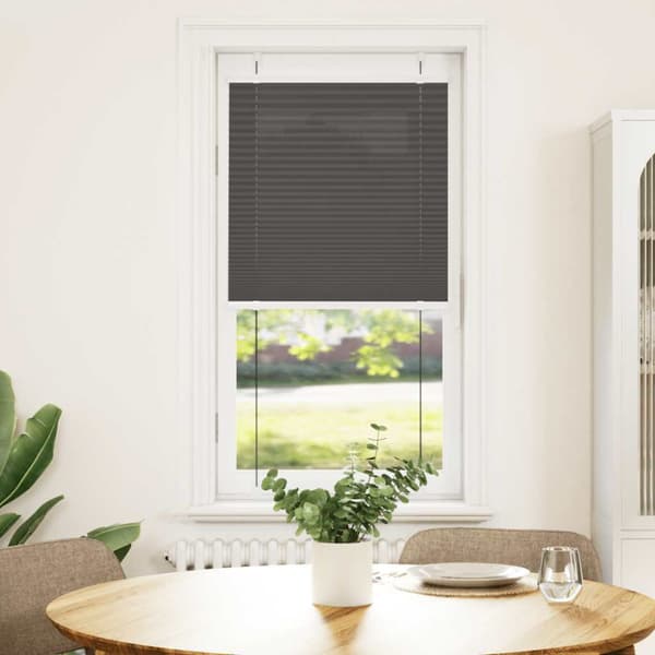 Plisserad persienn svart 65x100cm tyg bredd 64,4cm polyester
