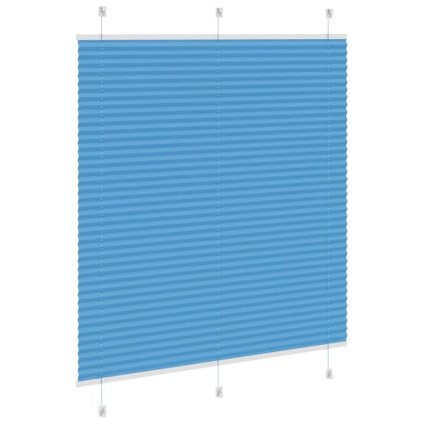 Plisserad persienn blå 115x100 cm tyg bredd 114,4cm polyester