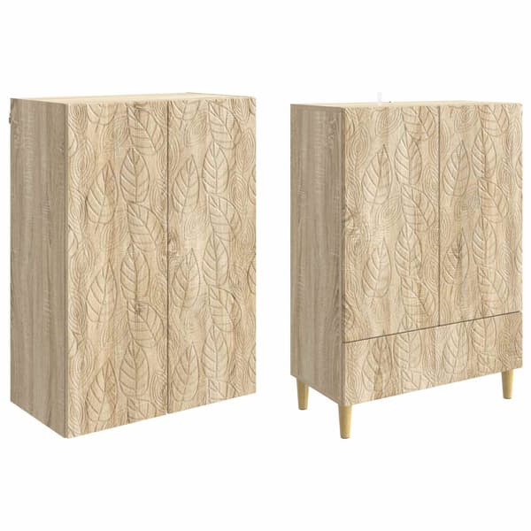 Skåpset 2 pcs Sonoma-ek Konstruerat trä
