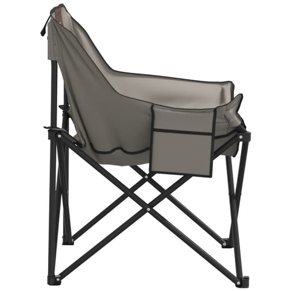 Campingstolar med ficka fällbar 2 st grå