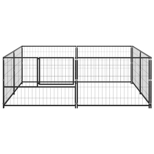 Hundgård svart 4 m² stål