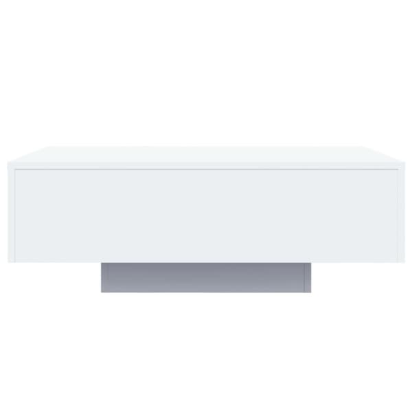Soffbord med LED vit 85x55x31 cm