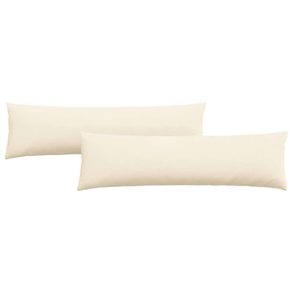 Sofakuddar 2 pcs Kräm 145 x 40 cm Kordread tyg