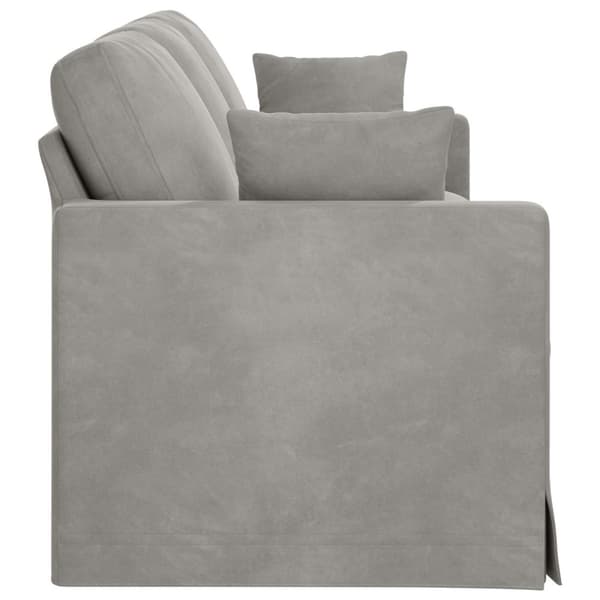 Soffa Ljusgrå 228 x 78 x 80 cm Sammet