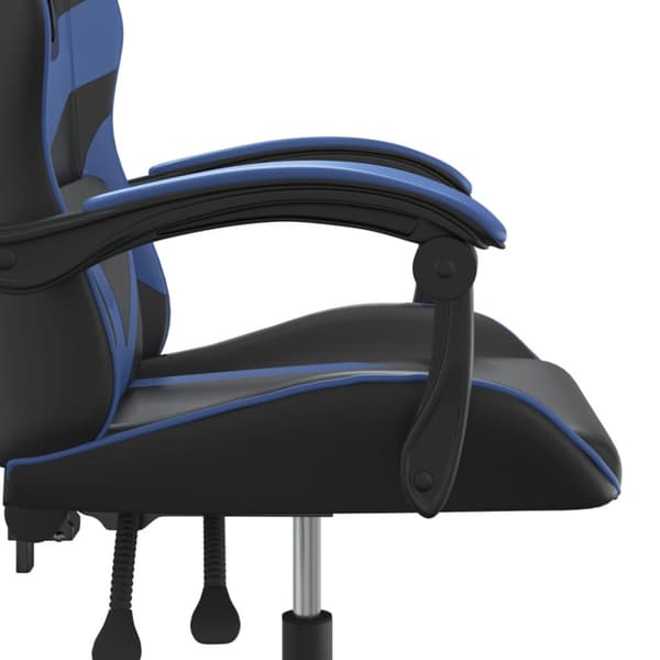 Gamingstol svart och blå konstläder