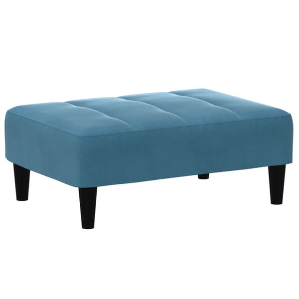 Fotpall Blå 77x55x31 cm sammet