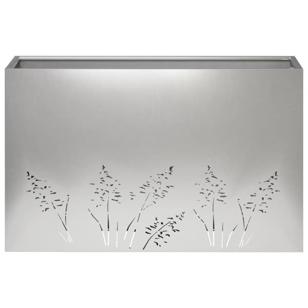 Trädgårdsplanterare 2 st Silver 80 x 30 x 49 cm Rostfritt stål