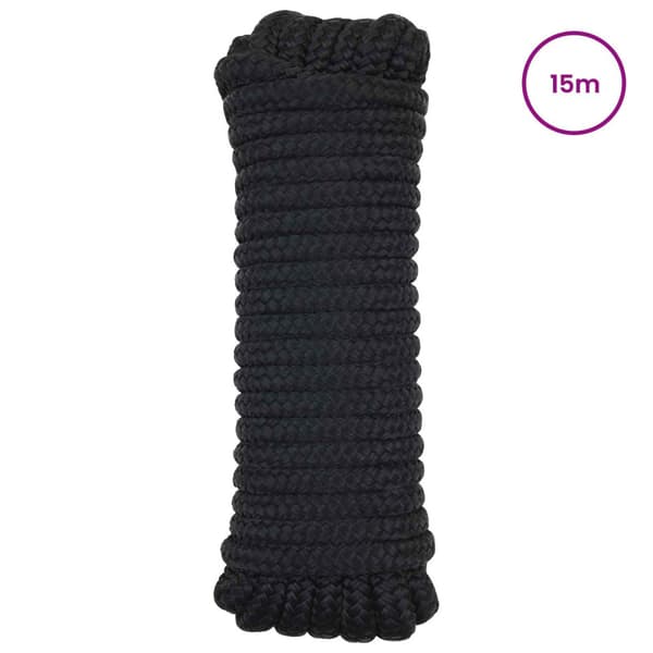 Båtsnöre 15 m 1.4 Svart Polyester