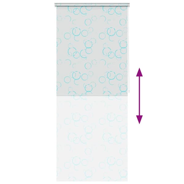 Rullgardin för dusch 80x240 cm bubbla