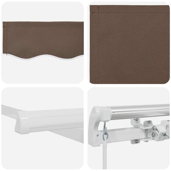 Utfällbar markis Taupe 4 x 2 m tyg