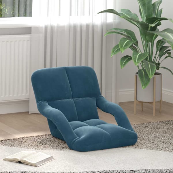 Golvstol Blå 58 x 62 x 58 cm Sammet