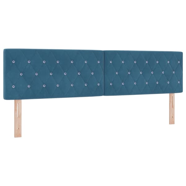 Huvudgavel Mörkblå 180 cm Sammet