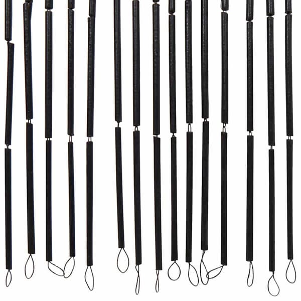 Insektsgardin mörkgrå 100x200 cm bambu