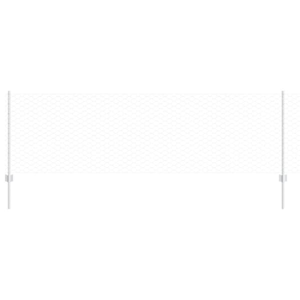 Stängsel med stolpe Silver 0,8 x 25 m Stål
