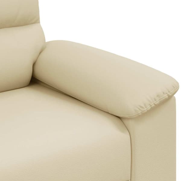2-sitssoffa krämfärgad 180x81x84 cm konstläder