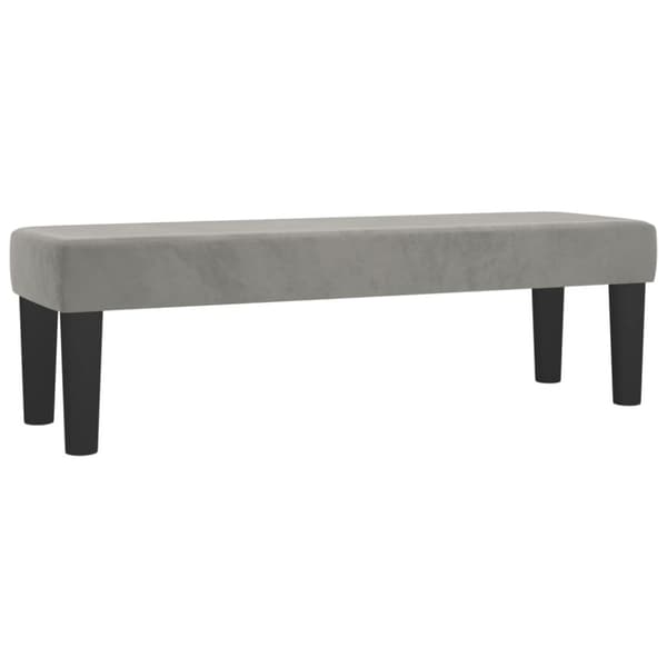 Ramsäng med madrass ljusgrå 140x200 cm sammet