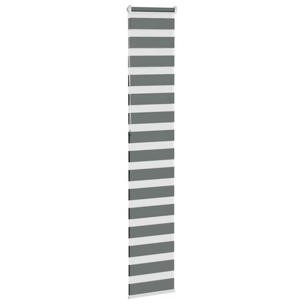 Rullgardin zebra mörkgrå 45x230 cm tyg bredd 40,9 cm polyester