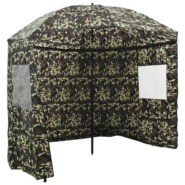 Fiskestångsparaply Kamouflage 220 x 185 cm Oxford Polyester