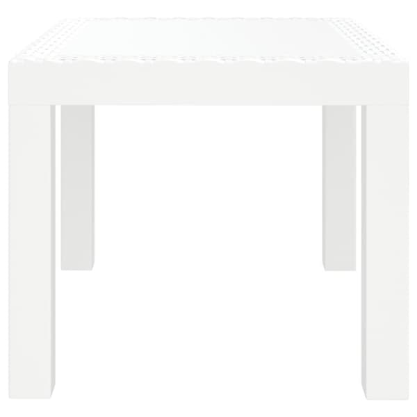 Trädgårdsbord vit 59x47x40 cm PP