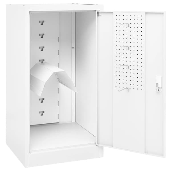 Sadelskåp vit 53x53x105 cm stål