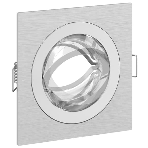 Spotlight 6 pcs Silver 9 x 9 x 2 cm Aluminium