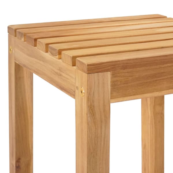 Barpall 2 pcs Brun Massivt teakträ