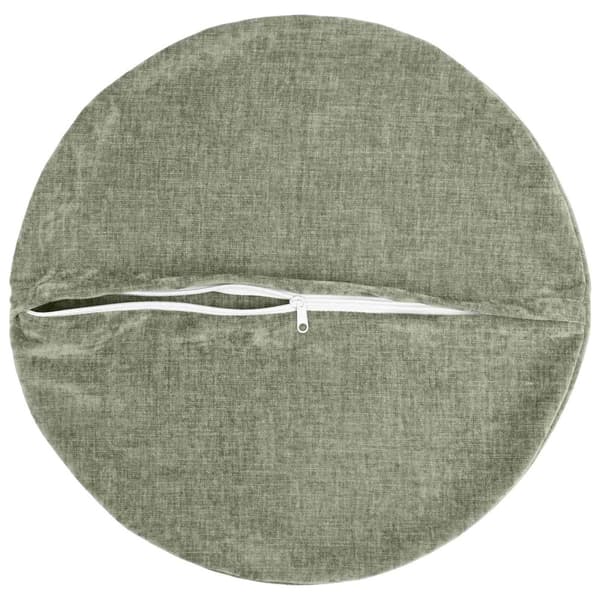Kuddöverdrag 2 st HEERLEN Grön Ø 40 cm Chenilletyg