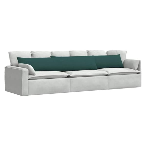 Sofakuddar 2 pcs Mörkgrön 200 x 40 cm tyg