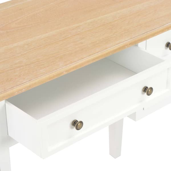 Skrivbord vit 109,5x45x77,5 cm trä