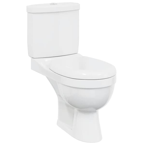 Toalett med cistern vit