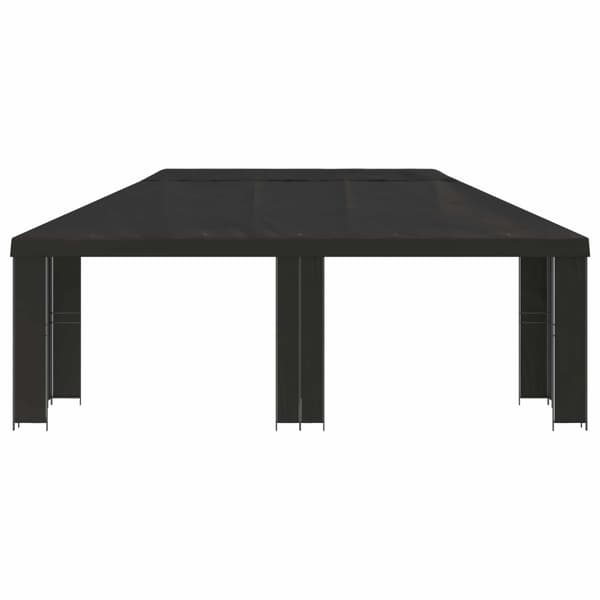 Trädgårdsgazebo 6 x 3 m Antracit Polyester och Stål 190