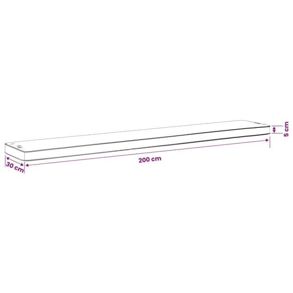 1-delad Bänk Kudde VUGHT 100% Polyester Gräddvit