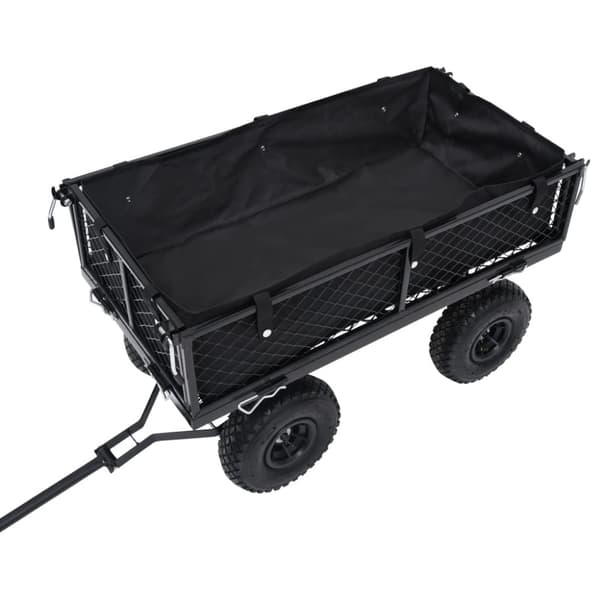 Innerfoder till trädgårdsvagn svart 81x41x21 cm tyg