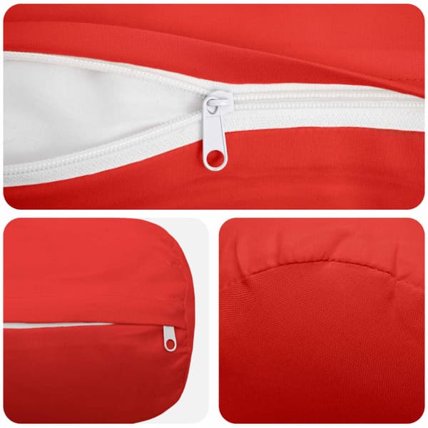 Kuddöverdrag 2 st HEERLEN Röd Ø 15 x 40 cm Polyester