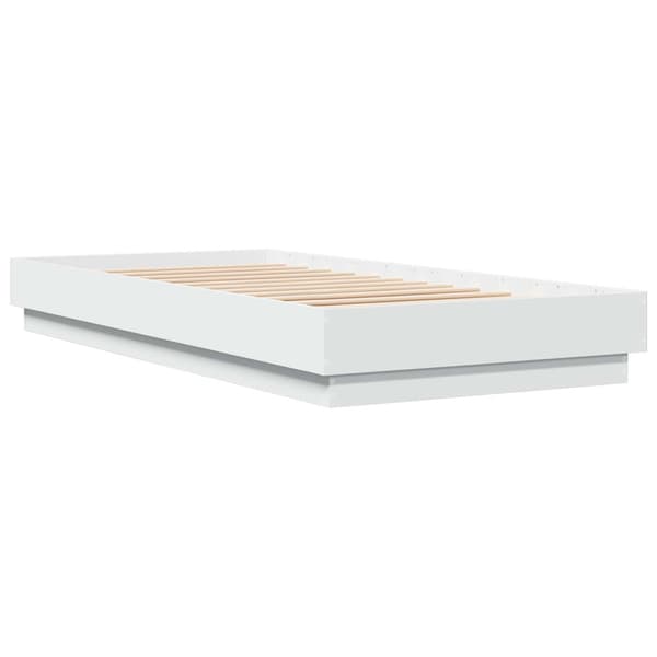Golvsängsram Vit 80 x 200 cm Konstruerat trä