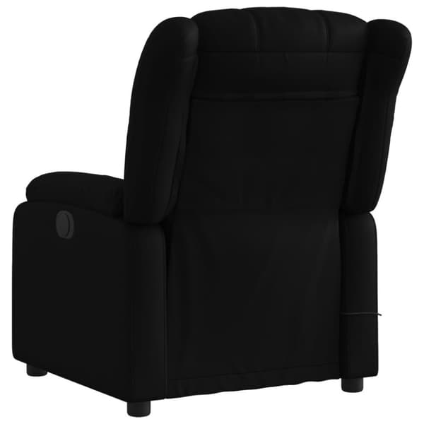 Massagefåtölj svart konstläder