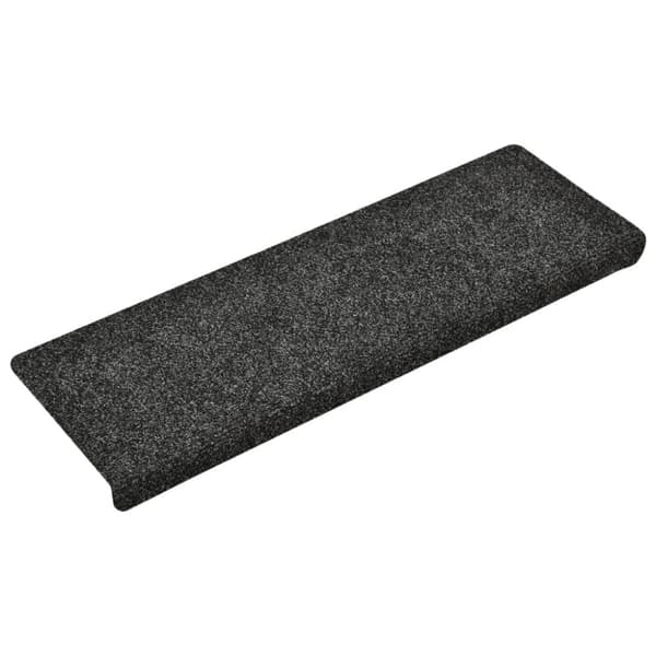 Trappmattor självhäftande 5 st 65x21x4 cm mörkgrå rektangulär kant