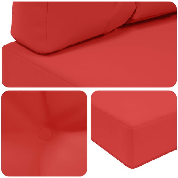 Utomhus Soffa Kudde 2 pcs Röd Polyester