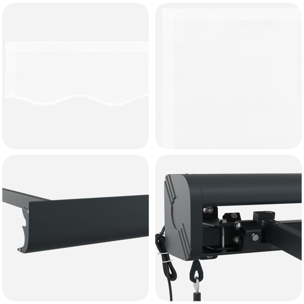 Markis Vit 400 × 300 cm Polyester och aluminium