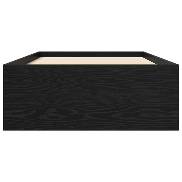 Golvsängsram Svart ek 80 x 200 cm Konstruerat trä