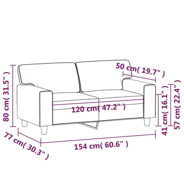 2-sitssoffa svart 120 cm konstläder