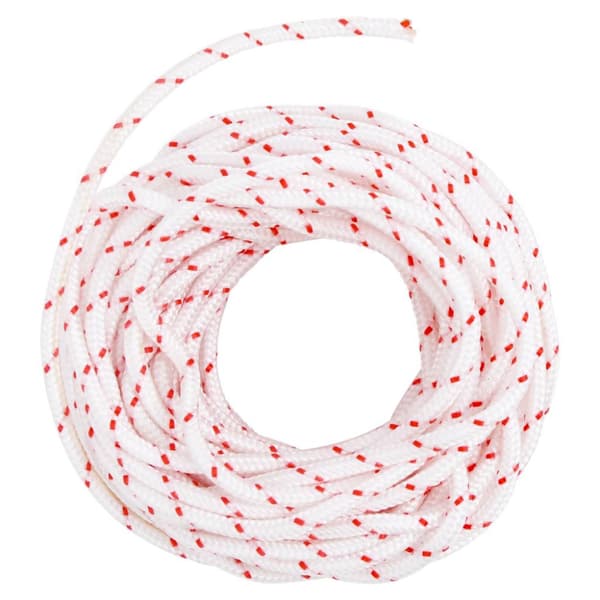 Startsnöre vit och röd Ø4 mm 10 m nylon