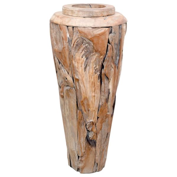 Dekorativ vas 40x100 cm massiv teak