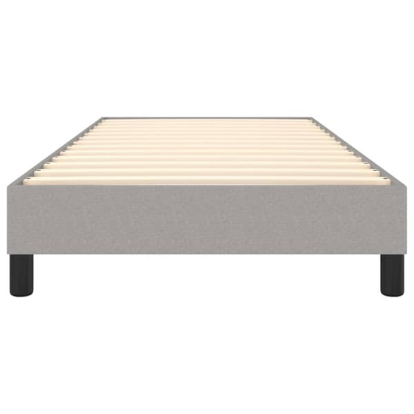 Boxspring-sängram ljusgrå 90x200 cm tyg